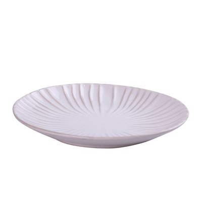 Тарілка плоска кругла з порцеляни 20.5 см біла обідня тарілка HP638 фото